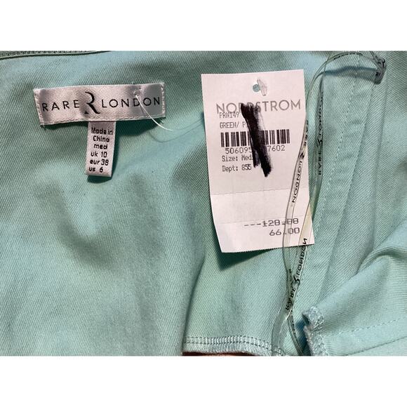 5029 Rare London Ombre Strapless Corset Satin Cocktail Dress Green/Pink 6/Medium - Picture 3 of 3